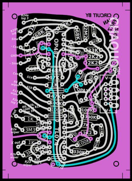 etching layout of the chaquo pcb